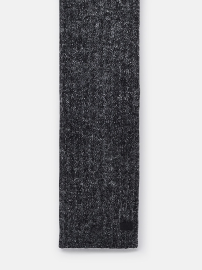 Saint Laurent Grey Wool And Mohair Scarf