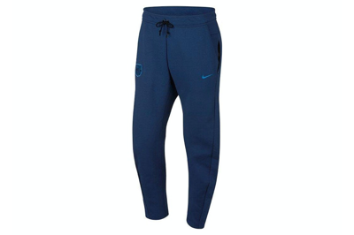 Pre-owned Nike Sportswear Tech Fleece Fc Barcelona Pants Blue