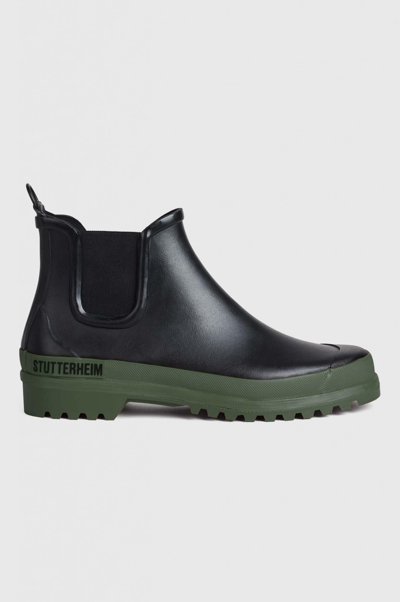 Stutterheim Chelsea Rainwalker Black/green In Black,green