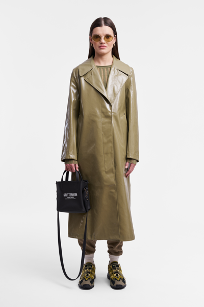 Stutterheim Mayfair Opal Trench Coat In Aloe