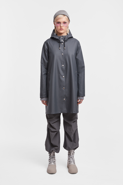 Stutterheim Mosebacke Lightweight Raincoat In Charcoal