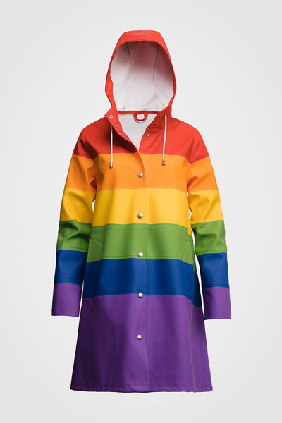 Stutterheim Mosebacke Raincoat In Rainbow