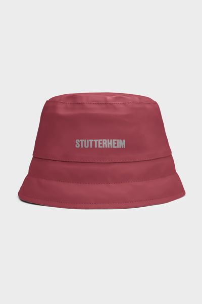 Stutterheim Skärholmen Puffer Bucket Hat In Burgundy