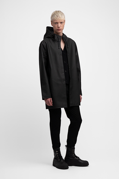 Stutterheim Stockholm Raincoat In All Black