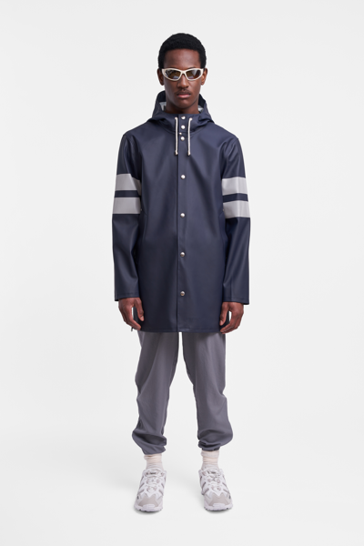 Stutterheim Stockholm Bike Raincoat In Navy