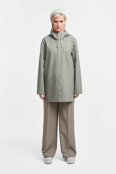 Stutterheim Stockholm Raincoat In Khaki Green