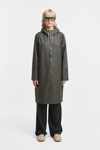 Stutterheim Stockholm Long Raincoat In Green