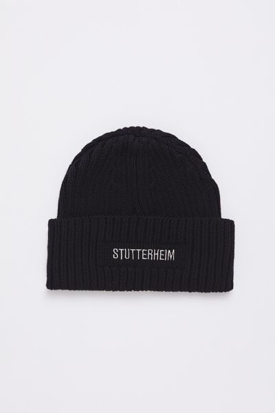 Stutterheim Logo Beanie In Black