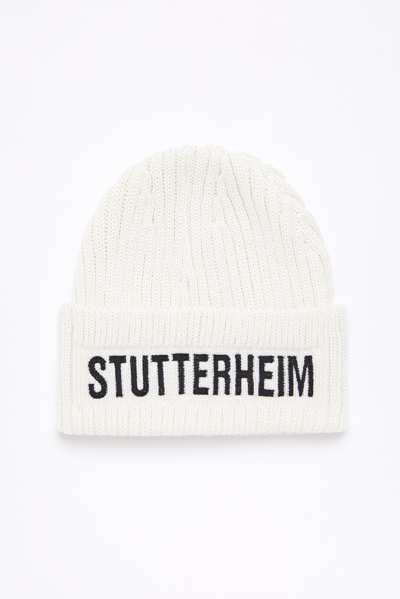 Stutterheim Big L Beanie In Off White