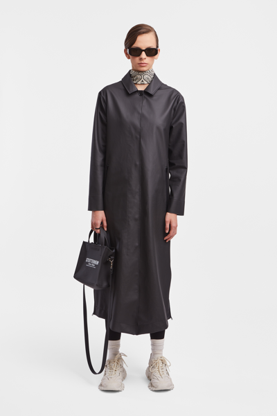 Stutterheim Hornstull Long Raincoat In Black
