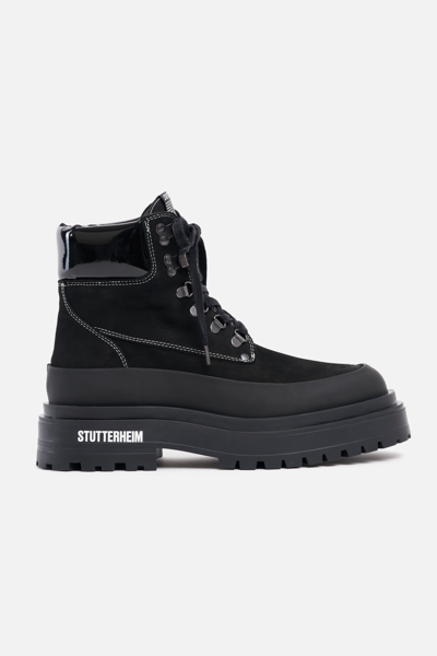 Stutterheim Road Walker Nubuck In Black