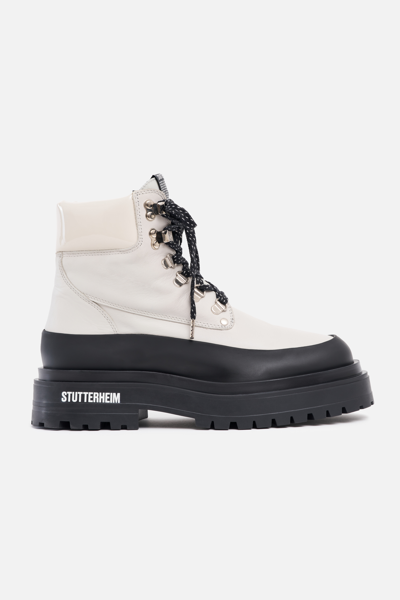 Stutterheim Road Walker Leather In Ivory