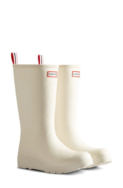 ◆HUNTER◆ UNISEX Play Travel Short Rain Boots White Willow Hunter Play Short Faux Shearling Lined Waterproof Rain Boot