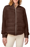 Bernardo Mixed Media Puffer Jacket In Espresso