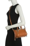 Rebecca Minkoff M.a.b. Bittie Leather Crossbody Bag In Caramello