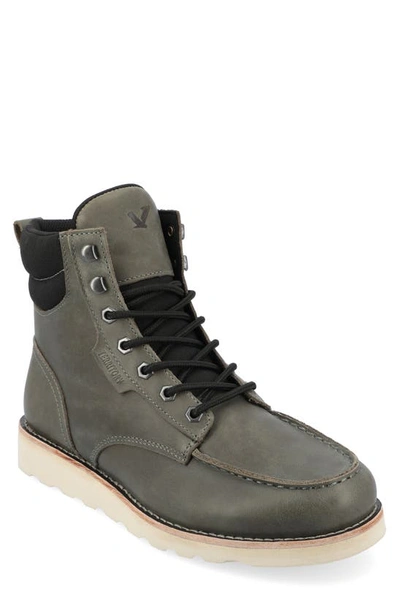 Territory Boots Venture Water Resistant Moc Toe Leather Boot In Grey