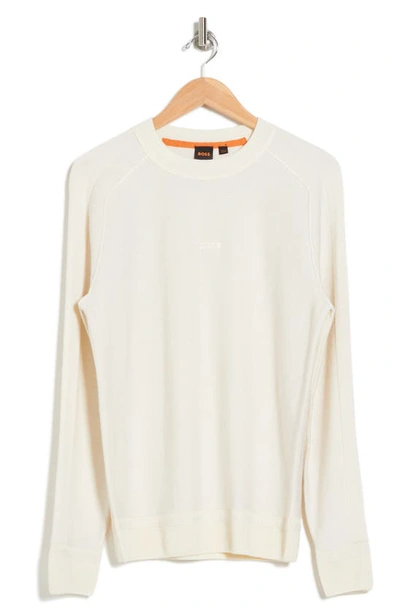 Hugo Boss Crew Neck Pullover Sweater In Nude