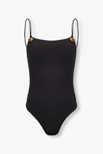Bottega Veneta Textured Nylon Bustier Bodysuit In New