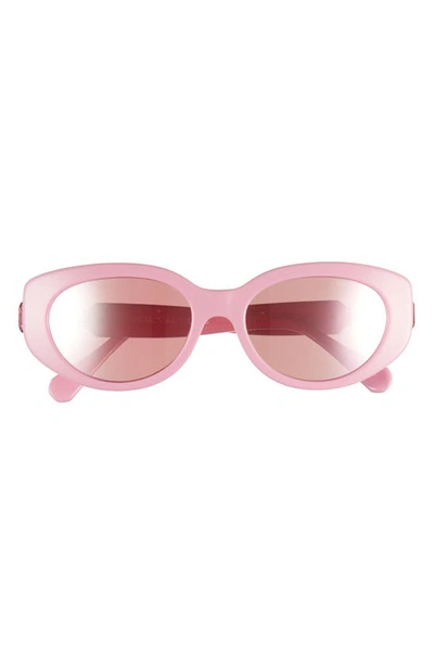 Swarovski 53mm Oval Sunglasses In Pink