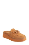 Naked Feet Elect Platform Loafer Mule In Camel