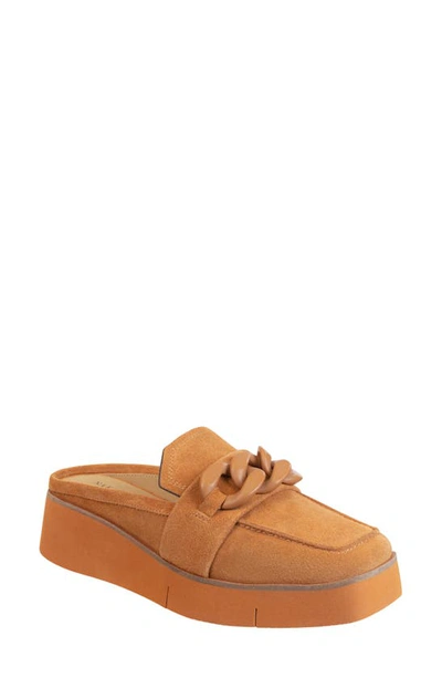 Naked Feet Elect Platform Loafer Mule In Camel