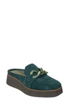 Naked Feet Elect Platform Loafer Mule In Emerald