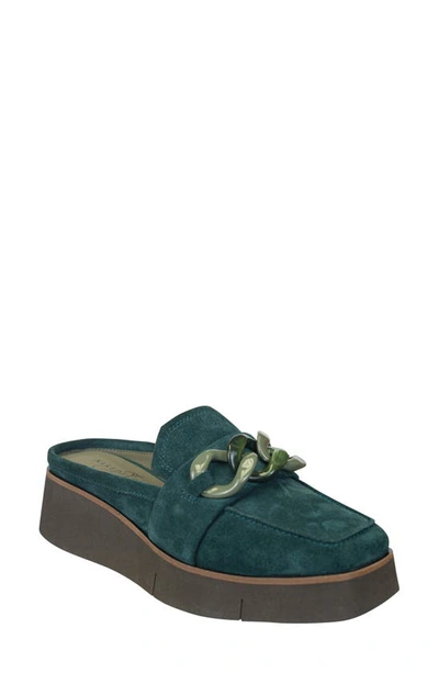 Naked Feet Elect Platform Loafer Mule In Green