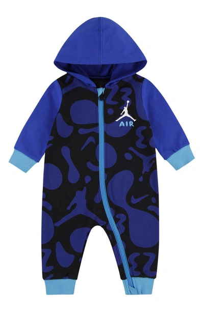 Jordan Lil' Champ Hooded Coverall Baby Coverall In Blue