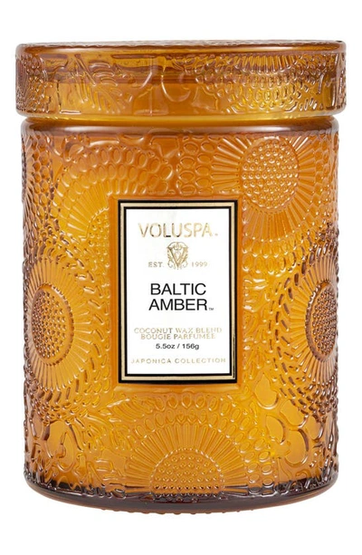 Voluspa Mini Baltic Amber Glass Candle 5.5 oz/ 156 G 1-wick Candle