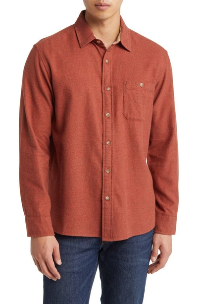 Pendleton Fremont Cotton Flannel Button-up Shirt In Rust Heather
