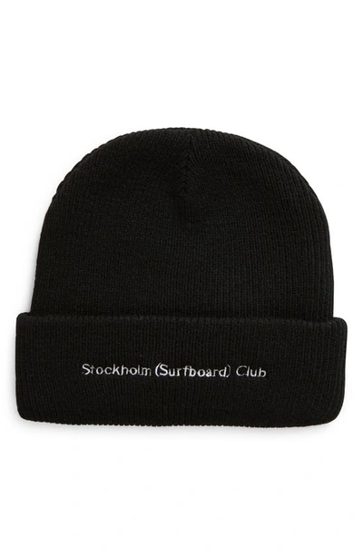 STOCKHOLM SURFBOARD CLUB MOSSA LOGO EMBROIDERED BEANIE