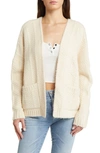 Rip Curl Tropics Open Front Cardigan In Cream