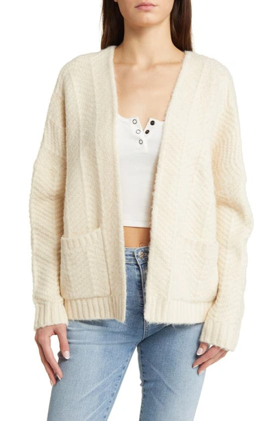 Rip Curl Tropics Open Front Cardigan In Cream