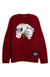 UNDERCOVER TOY WITHOUT SOUL INTARSIA GRAPHIC CREWNECK SWEATER