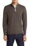 The Normal Brand Puremeso Weekend Quarter Zip Pullover In Charcoal In Grey