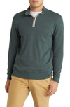 The Normal Brand Puremeso Weekend Quarter Zip Top In Green Gables