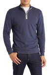 The Normal Brand Puremeso Weekend Quarter Zip Top In Normal Navy