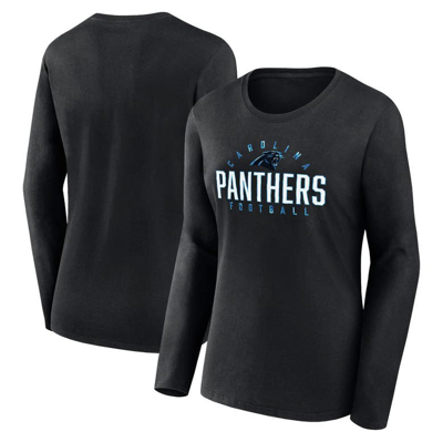 Fanatics Branded Black Carolina Panthers Plus Size Foiled Play Long Sleeve T-shirt