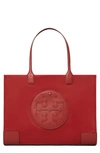 Tory Burch Ella Nylon Tote In Burgundy