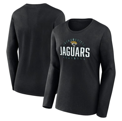 Fanatics Branded Black Jacksonville Jaguars Plus Size Foiled Play Long Sleeve T-shirt