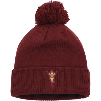 Adidas Originals Adidas Maroon Arizona State Sun Devils 2023 Sideline Cold.rdy Cuffed Knit Hat With Pom