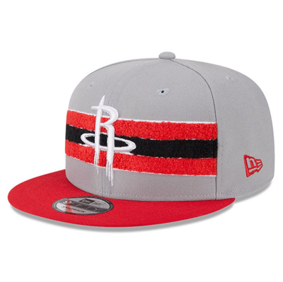 New Era Grey Houston Rockets Chenille Band 9fifty Snapback Hat