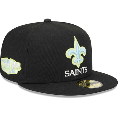 New Era Black New Orleans Saints Multi 59fifty Fitted Hat