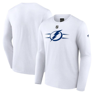 Fanatics Branded  White Tampa Bay Lightning Authentic Pro Secondary Replen Long Sleeve T-shirt
