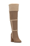 Jessica Simpson Rustina Over The Knee Boot In Sandstone Faux Suede