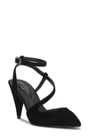 Jessica Simpson Maggie Ankle Strap Pointed Toe Pump In Black