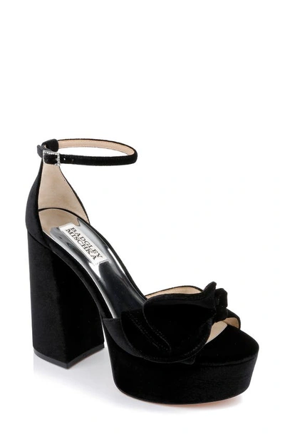 Badgley Mischka Zoelle Ankle Strap Platform Sandal In Black