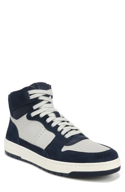 Vince Men's Mason Lace Up High Top Trainers In Spruce Blue