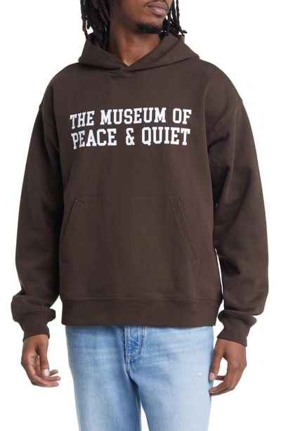 Museum Of Peace And Quiet Campus Pullover Hoodie In Brown
