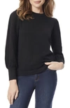 Jones New York Women's Stitch-sleeve Crewneck Sweater In Multi